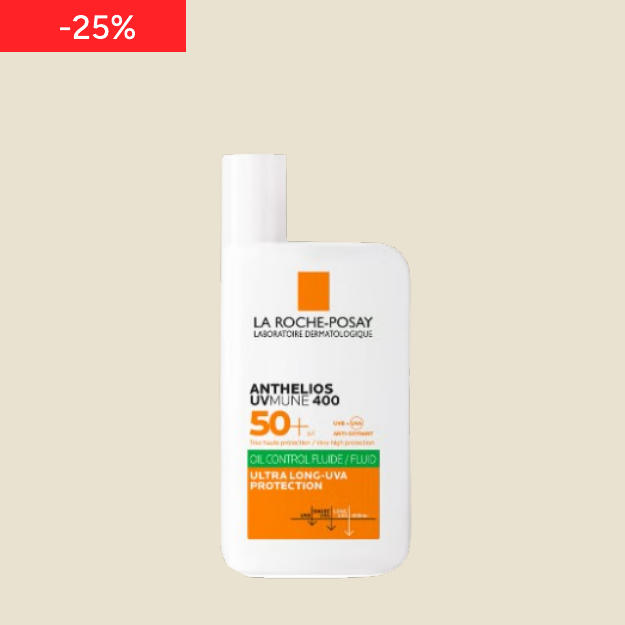 La Roche-Posay Anthelios Oil Control Fluide SPF 50+ pour Peaux Grasses à Imperfections 50 ml