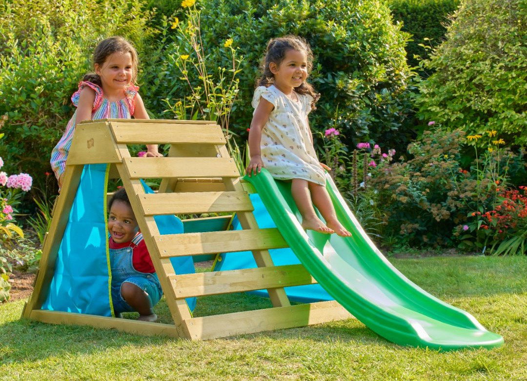 Wooden toddler climb & slide