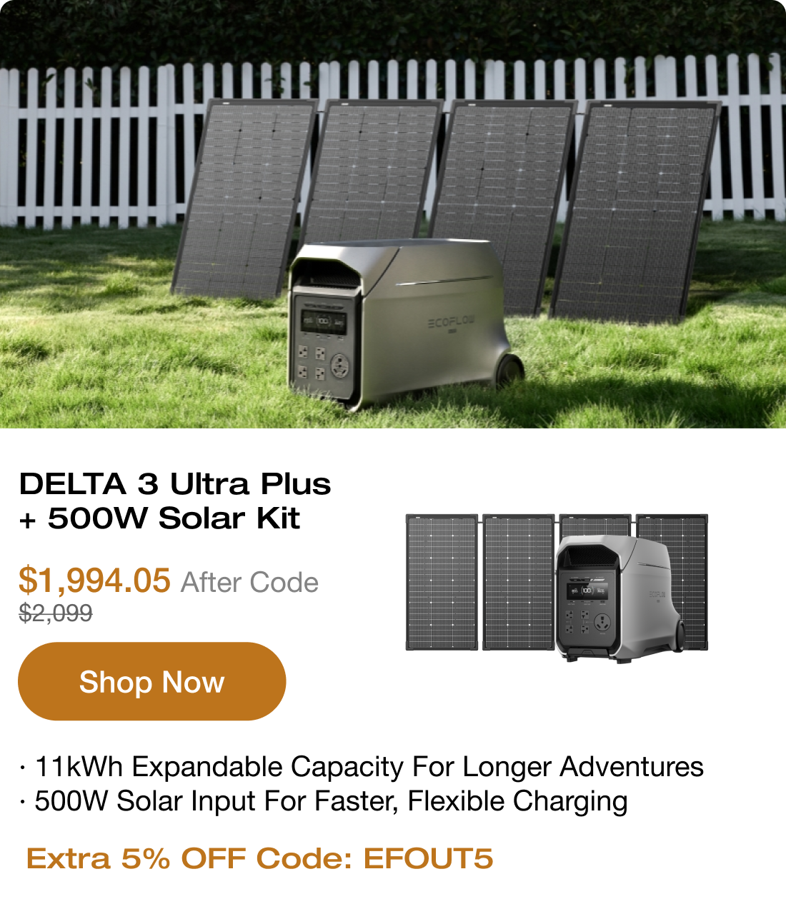 "EASY TO CARRY Compact, lightweight design that's easy to pack and take anywhere." "EASY TO RECHARGER Recharge by solar, AC, or your vehicle to stay powered anywhere." "BUILT TO LAST Durable LFP battery delivers years of dependable outdoor power." "BUILT TO CONNECT Versatile ports power everything from coolers to camping gear."	