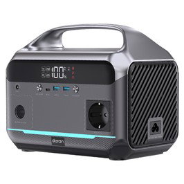 DaranEner NEO300L Portable Power Station, 288Wh LiFePO4 Battery, 350W Pure Sine Wave AC Output, 600W Surge Power, 100W Solar Input, 60W USB-C PD, Dual 18W USB-A, 120W Car Socket, MPPT, BMS, UPS, 3500+ Cycle Life
