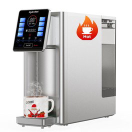 Hydrofast W100 Countertop Water Purifier with Hot & Ambient Water, 8 Temperatures, Hot Water in 3 Seconds, 6 Levels Reverse Osmosis Filtration,15 levels Water Volume, for Kitchen, Office, Bedroom