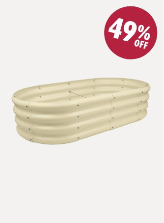 120cm x 60cm Rounded Steel Raised Garden Bed