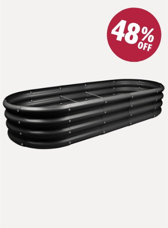 180cm x 90cm Rounded Steel Raised Garden Bed