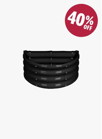 60cm x 30cm Semicircular Steel Raised Garden Bed