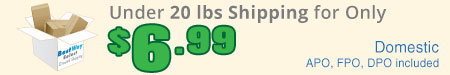 Under 20 lbs Shipping for Only $6.99 Domestic, APO, FPO DPO included