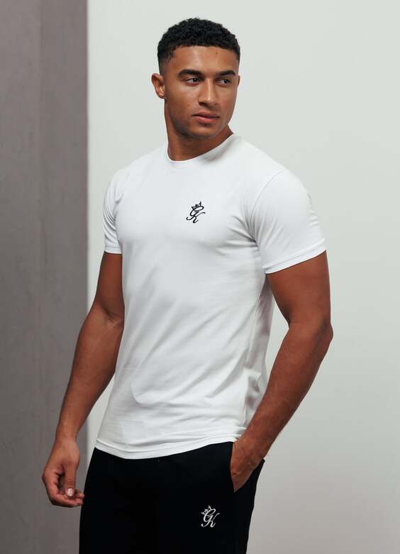 Gym King Fundamental Jersey Tee - White