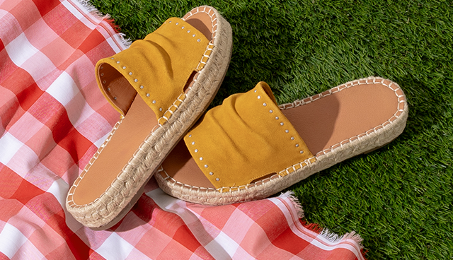 Step into sandals from $XX.XX*. Complete your sunny season styles for less.