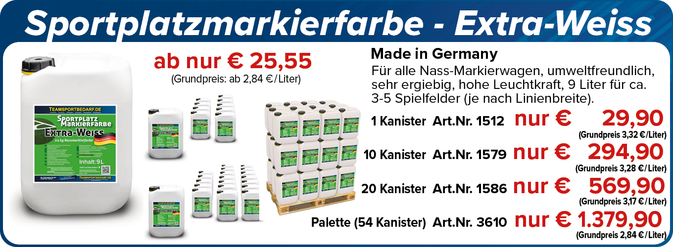 Sportplatzmarkierfarbe - Extra-Weiss