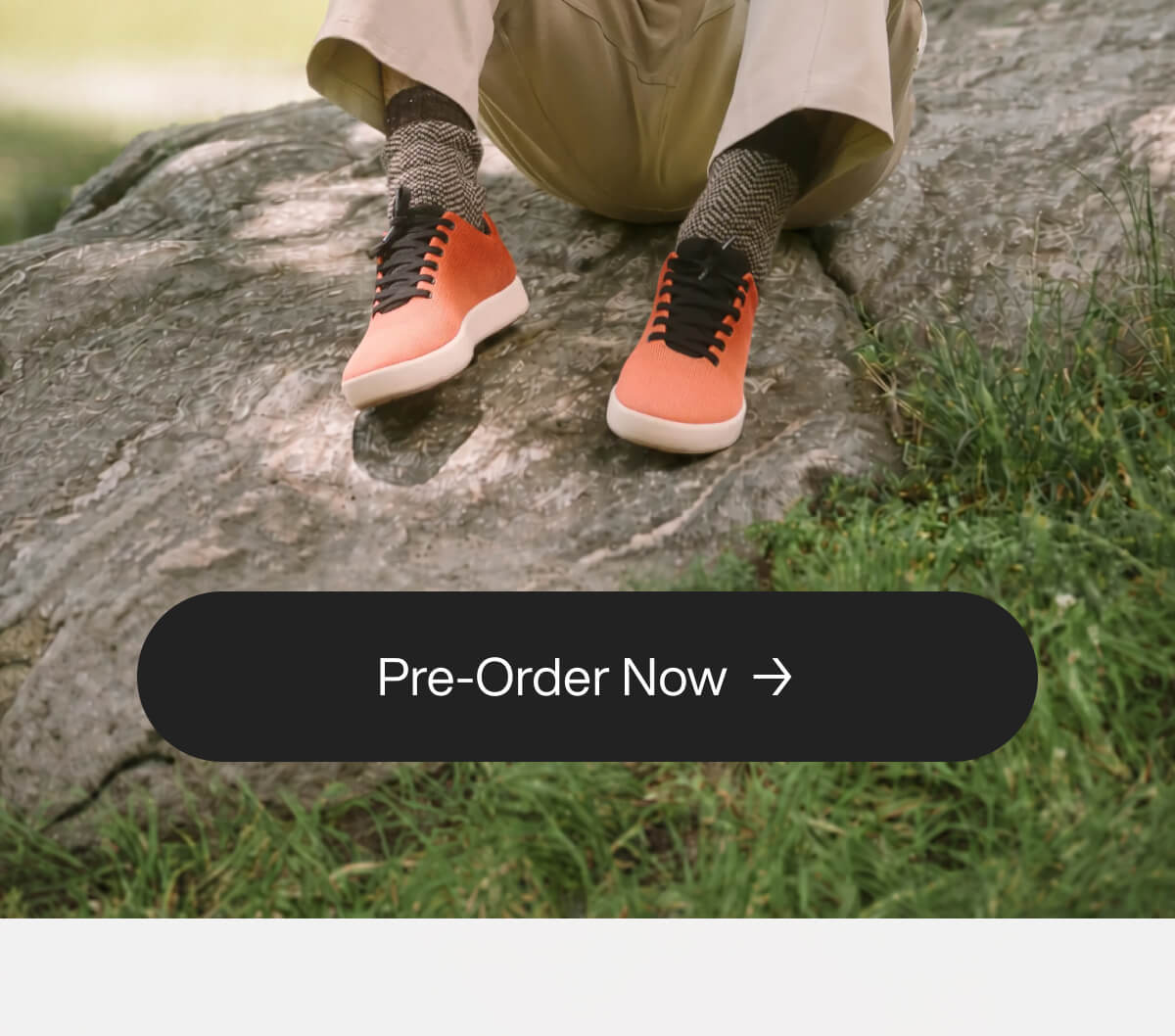 Pre-order section introducing Model 000 Koi Orange with product preview and Pre-Order Now CTA.