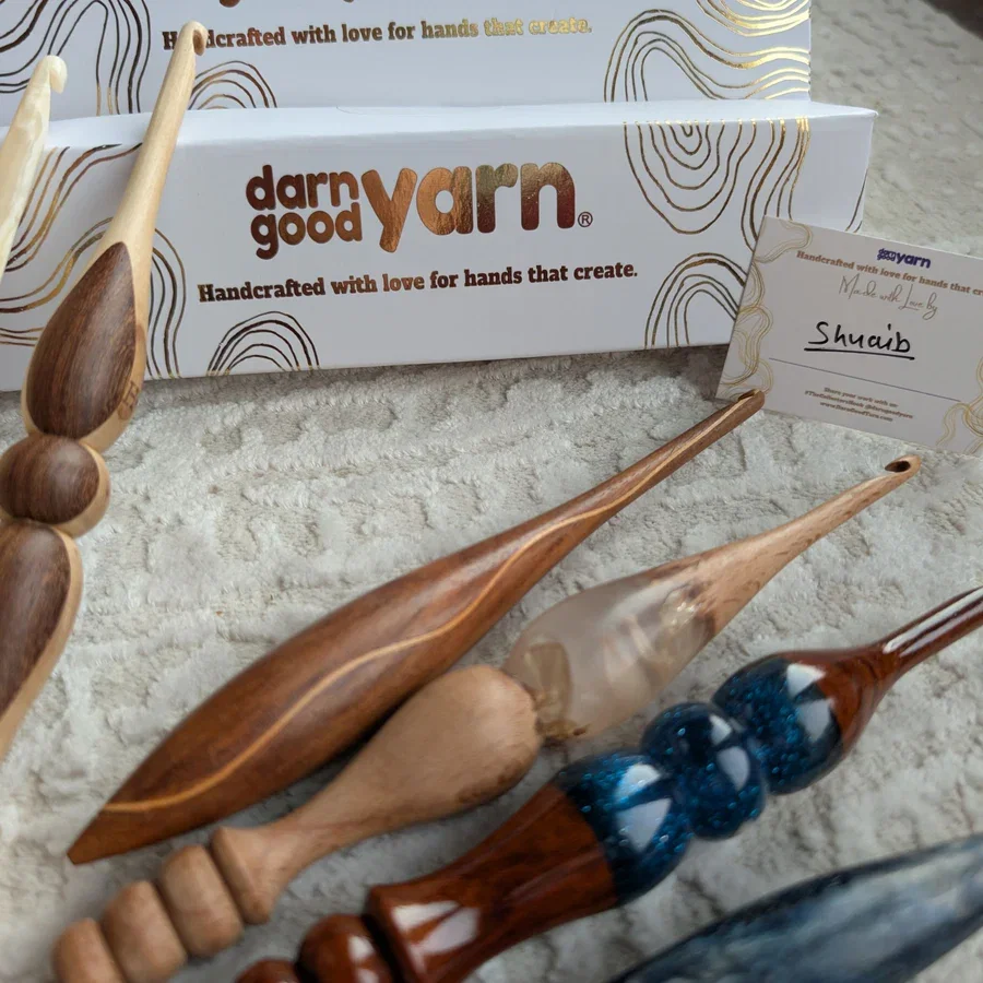 The Collector's Crochet Hook Club — two artisan-made ergonomic hooks
