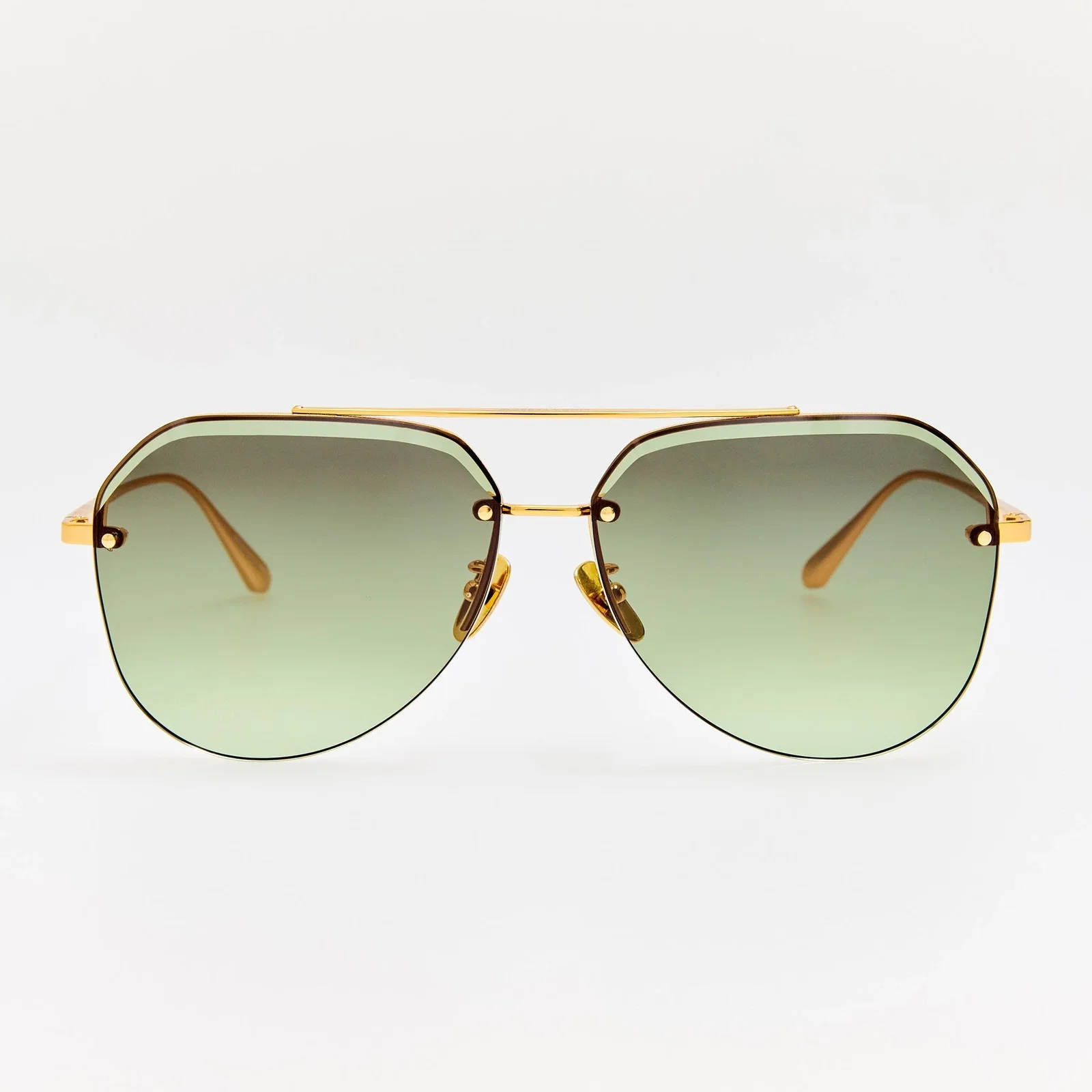 Image of Quynh Sunglasses in 22K Gold and Green