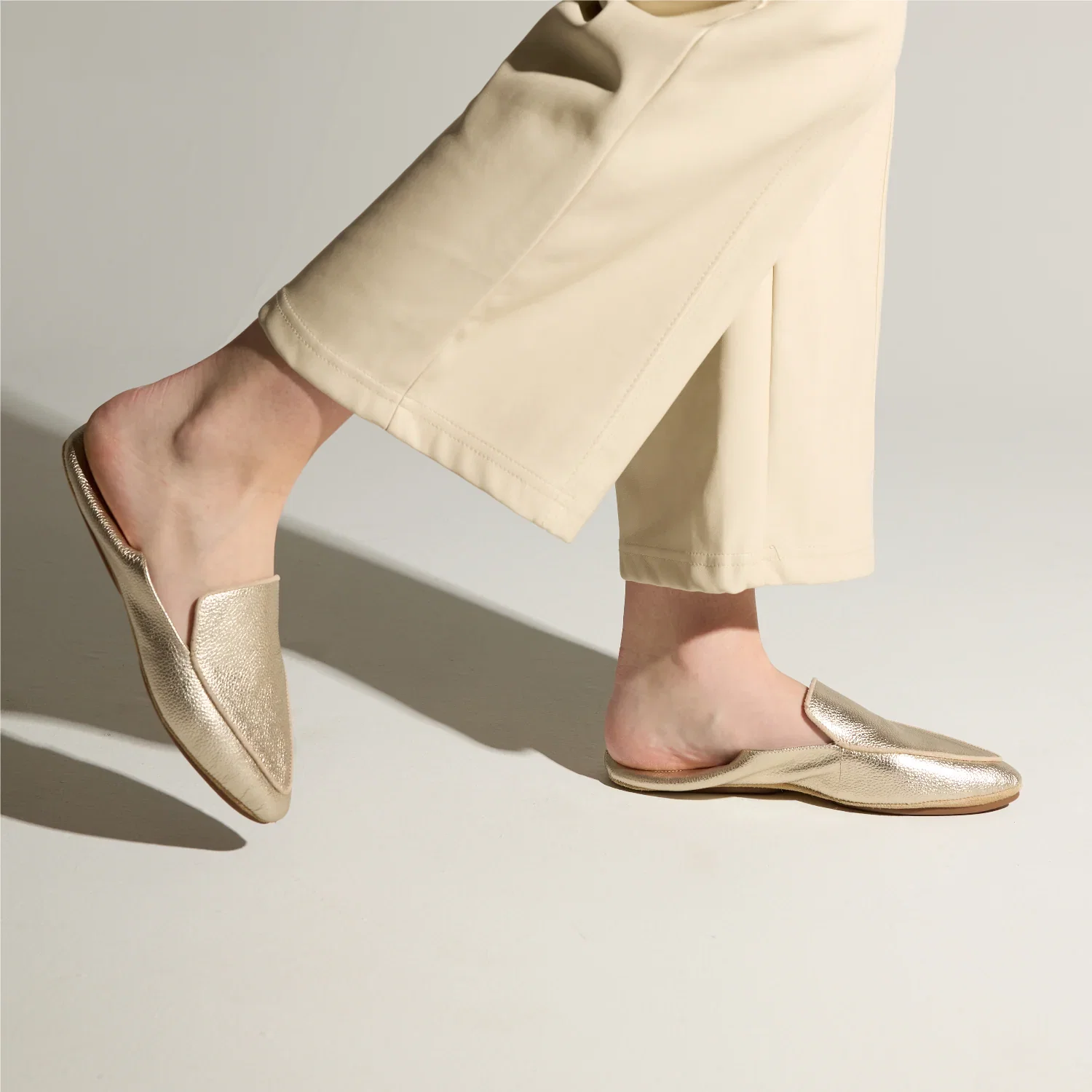 Image of Vivina Loafer in Gold Leather
