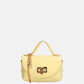 Charm London Bamboo handtas zachtgeel
