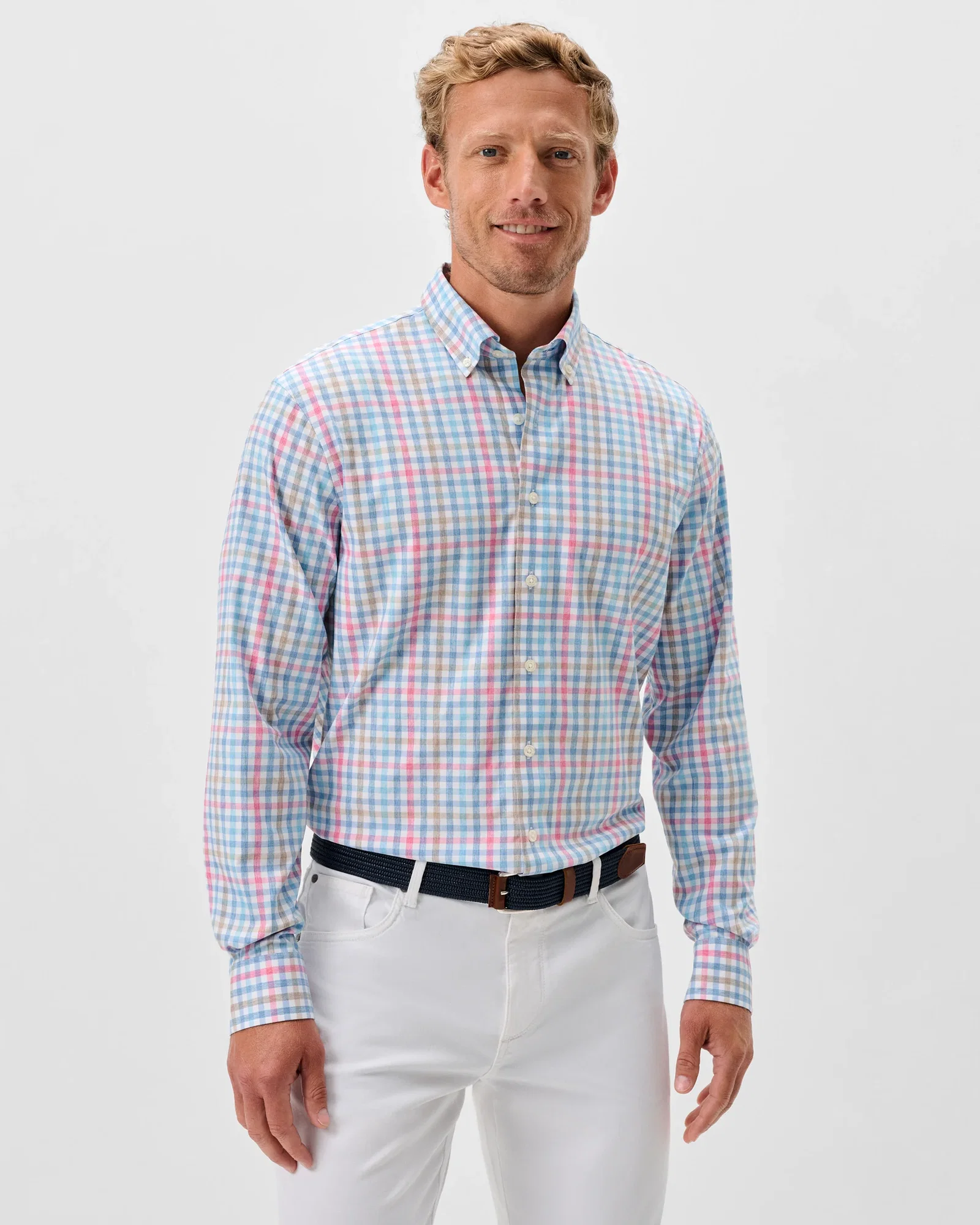 Image of Everyday Performance Button Down Shirt - Yosef Check