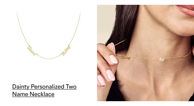 Dainty Personalized Two Name Necklace