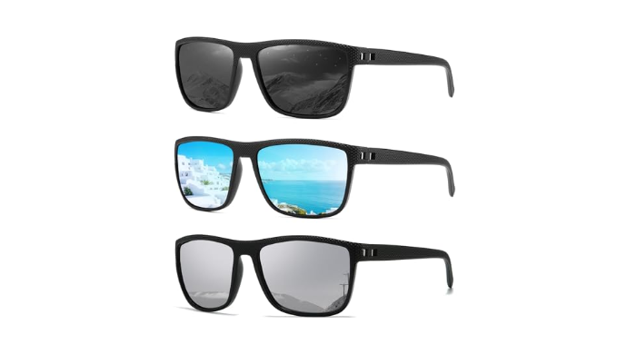 MASDUN Polarized Sunglasses for Men and Women Squa...