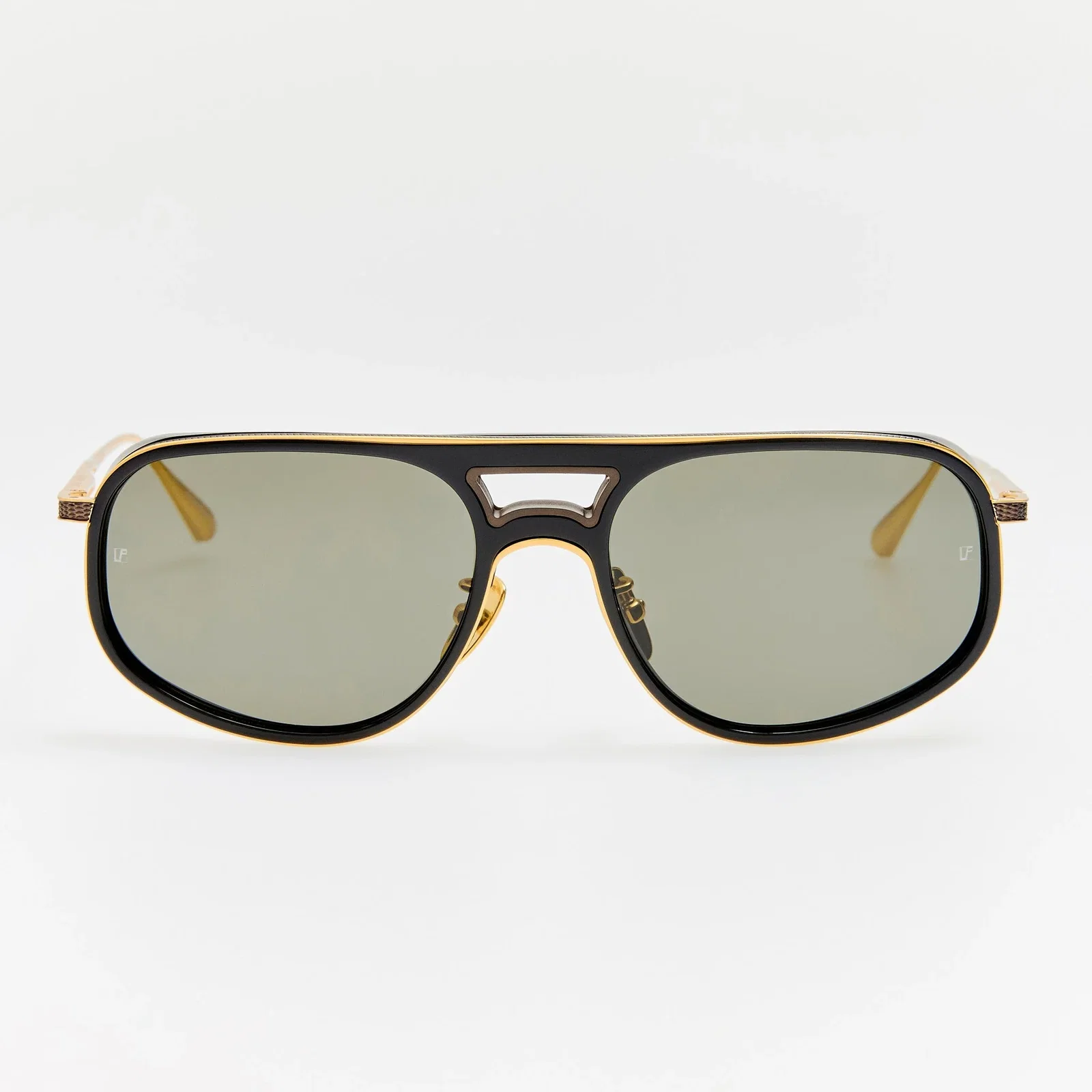 Image of Calder Sunglasses in 22K Gold and Grey