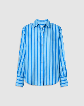 TONAL STRIPE SILK SHIRT