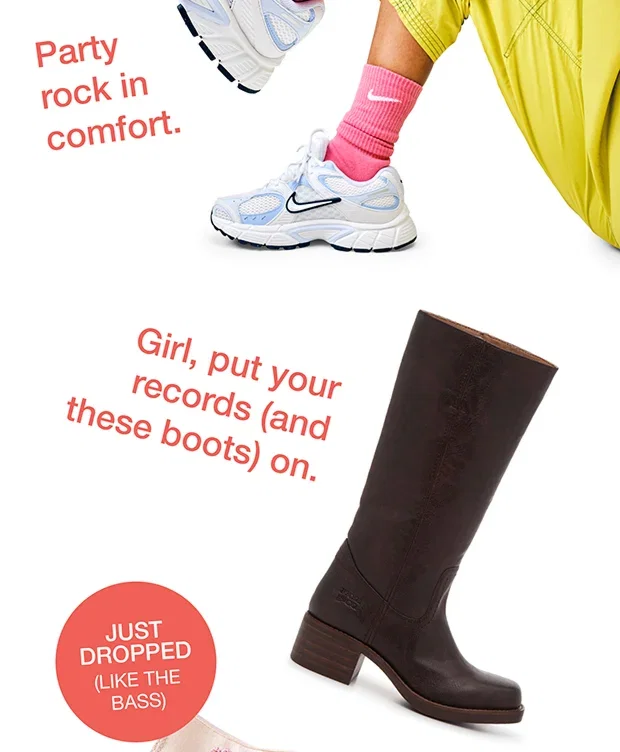 Party rock in comfort. | Girl, put your records (and these boots) on.