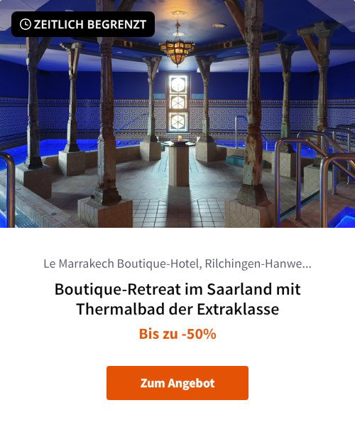 Boutique-Retreat im Saarland mit Thermalbad der Extraklasse