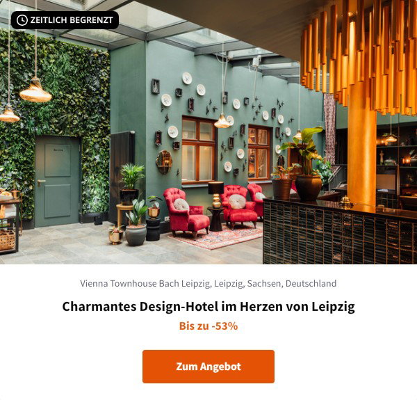 Charmantes Design-Hotel im Herzen von Leipzig
