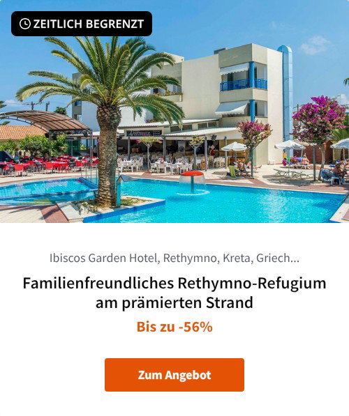 Familienfreundliches Rethymno-Refugium am prämierten Strand
