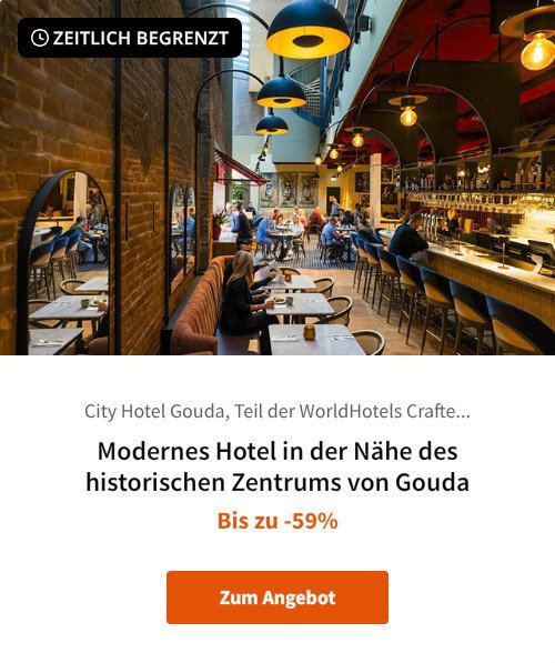 Modernes Hotel in der Nähe des historischen Zentrums von Gouda
