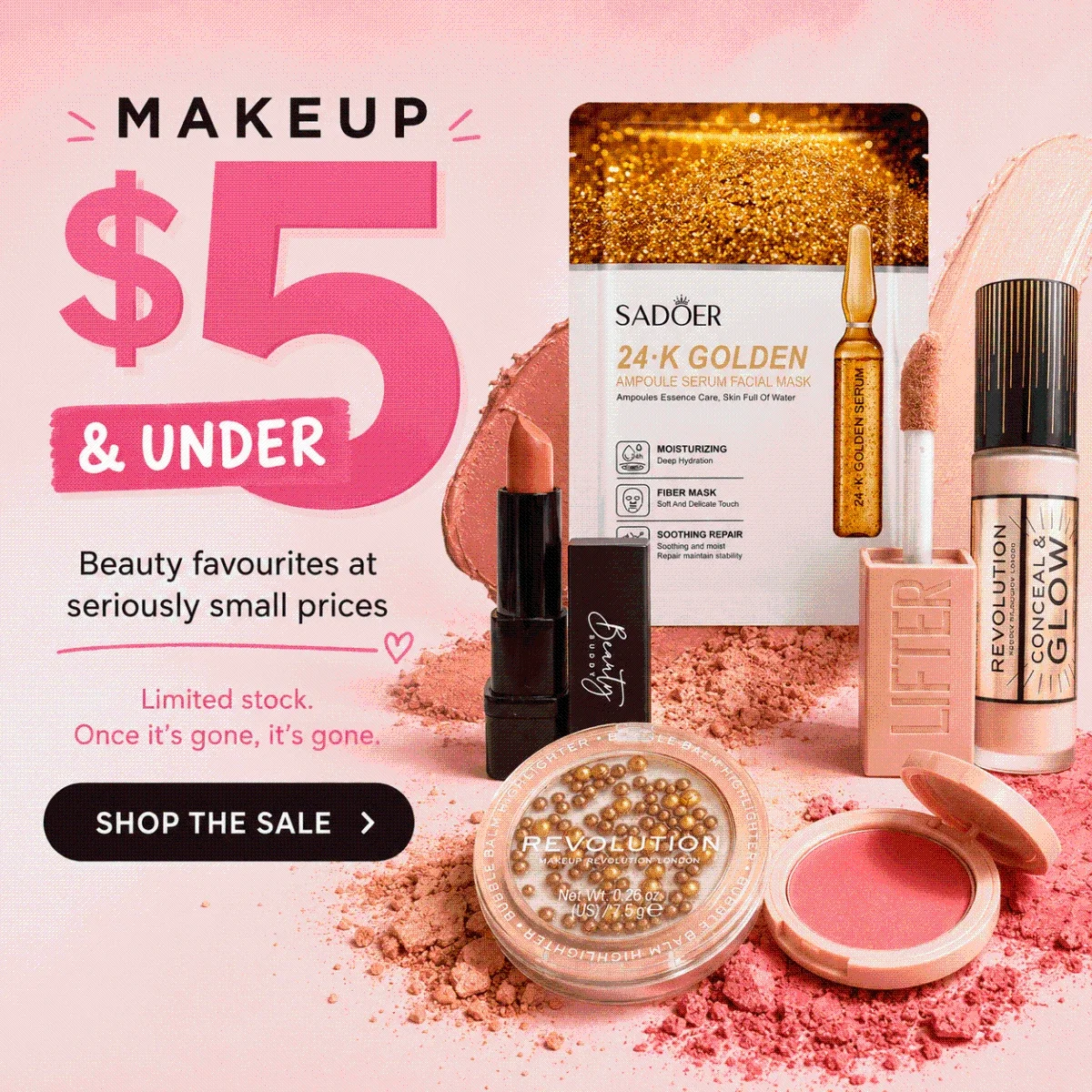 $5 and under beauty sale