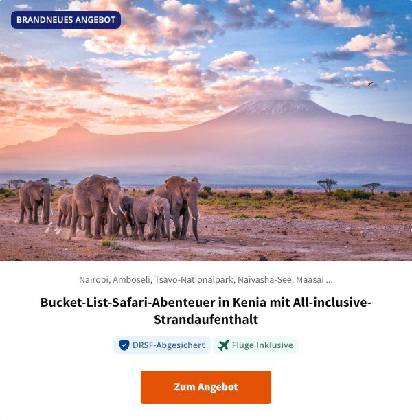Bucket-List-Safari-Abenteuer in Kenia mit All-inclusive-Strandaufenthalt