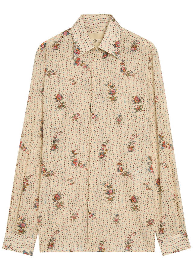VALENTINO GARAVANI Floral-print cotton shirt