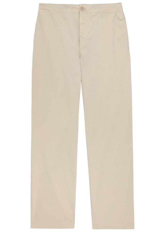 TODS Straight-leg cotton-blend trousers