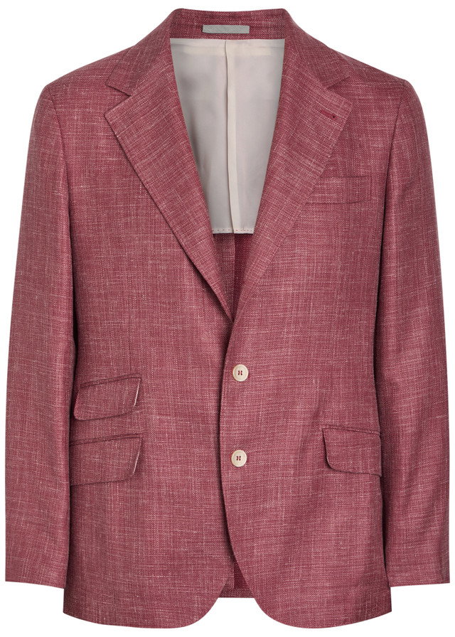 BRUNELLO CUCINELLI Wool and silk-blend blazer