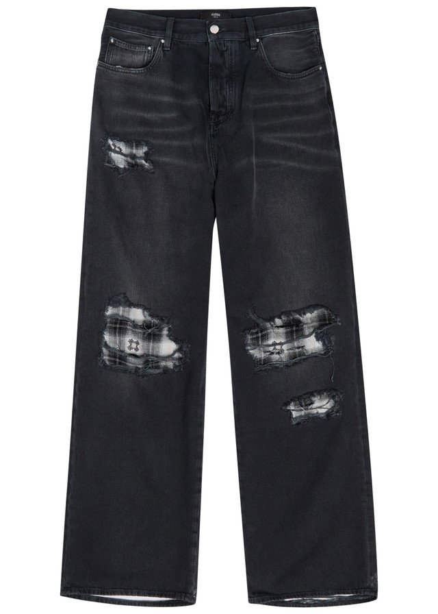 AMIRI Funnel Repair distressed relaxed-leg jeans