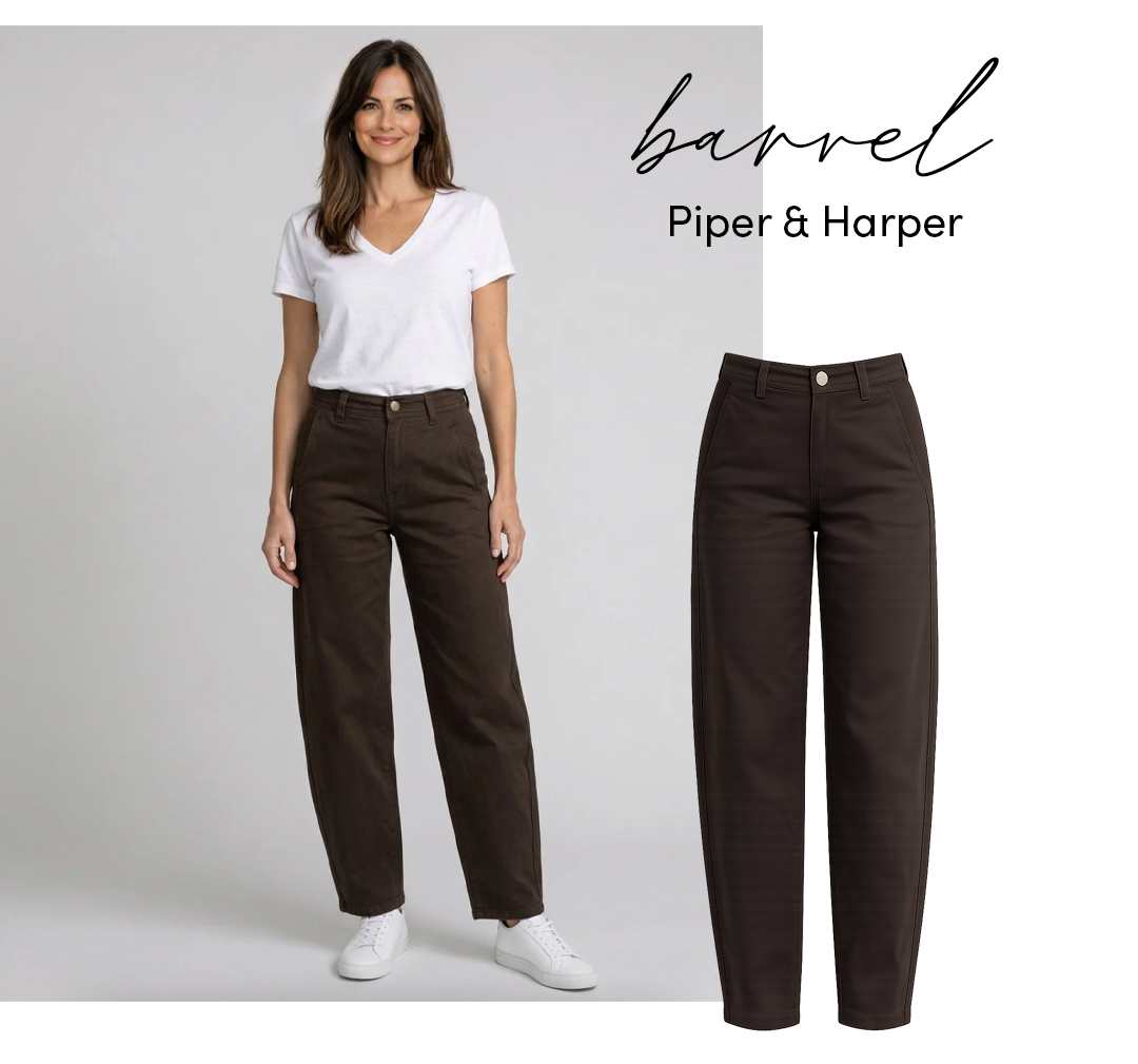 Piper Barrel Jeans - Chocolate