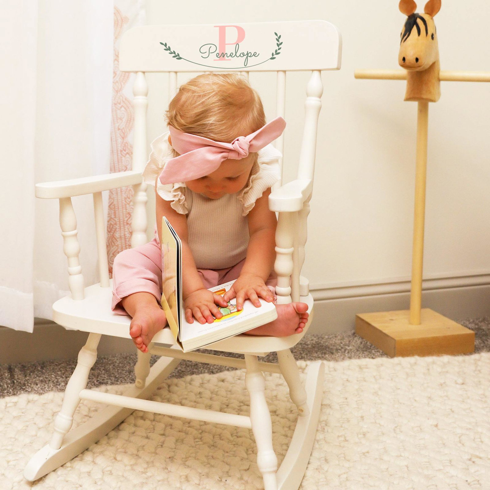 Heirloom Monogram Vine Rocking Chair