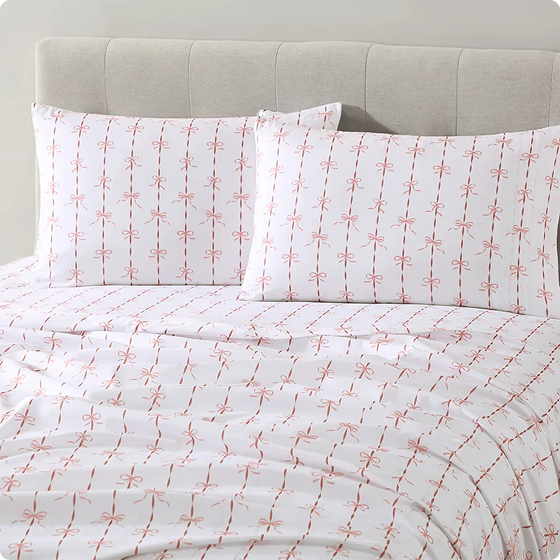 Shop Retro Rose Ribbons & Bows Sheet Sets