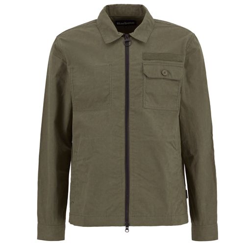 Barbour Crail Wax Ripstop Overshirt - Concrete