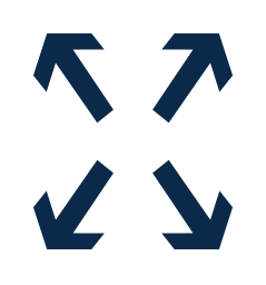 Premium stretch with four arrows icon