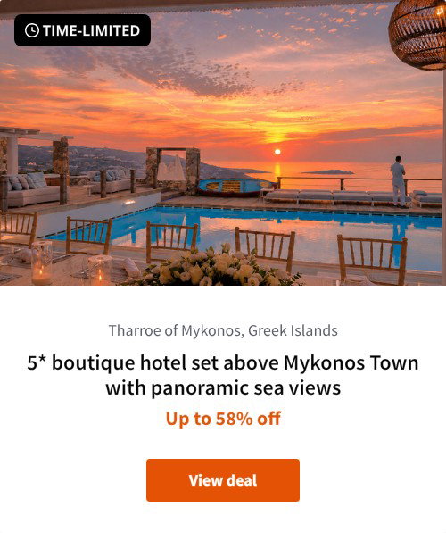 5* boutique hotel set above Mykonos Town with panoramic sea views