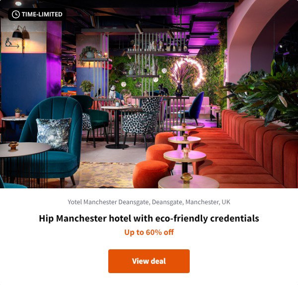 Hip Manchester hotel with eco-friendly credentials