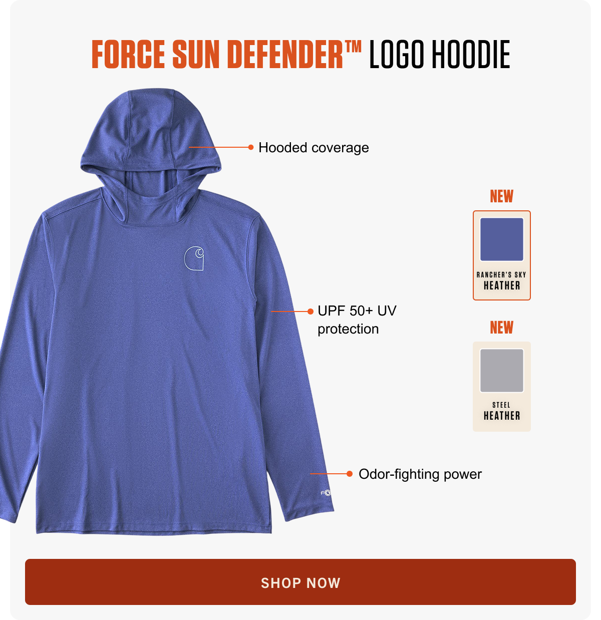 Shop Force Sun Defender™ Logo Hoodie