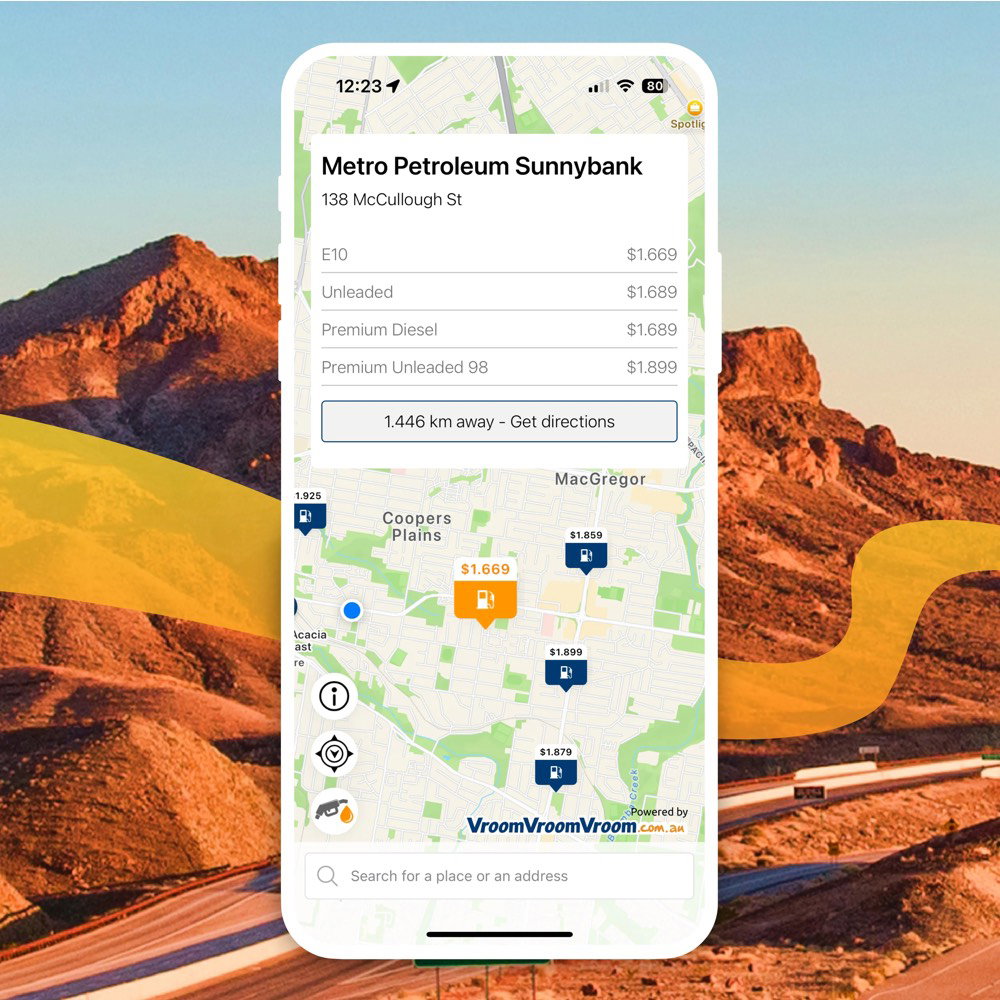 Download the Vroom Fuel Price Compare app today