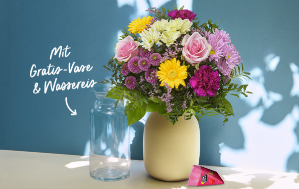 Schöner Blumenstrauß Sommerschönheit mit 2 Gratis-Geschenken für 31,99 €
