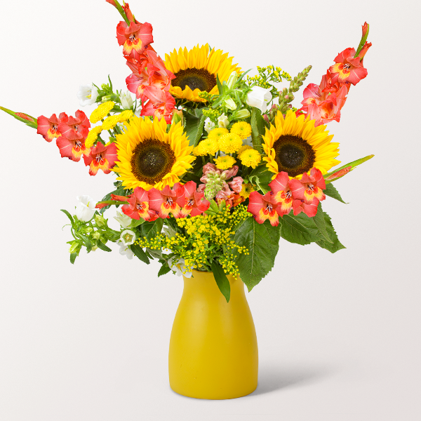 Warmer Blumenstrauß Sonnenstrahl mit 2 Gratis-Geschenken für 39,99 €