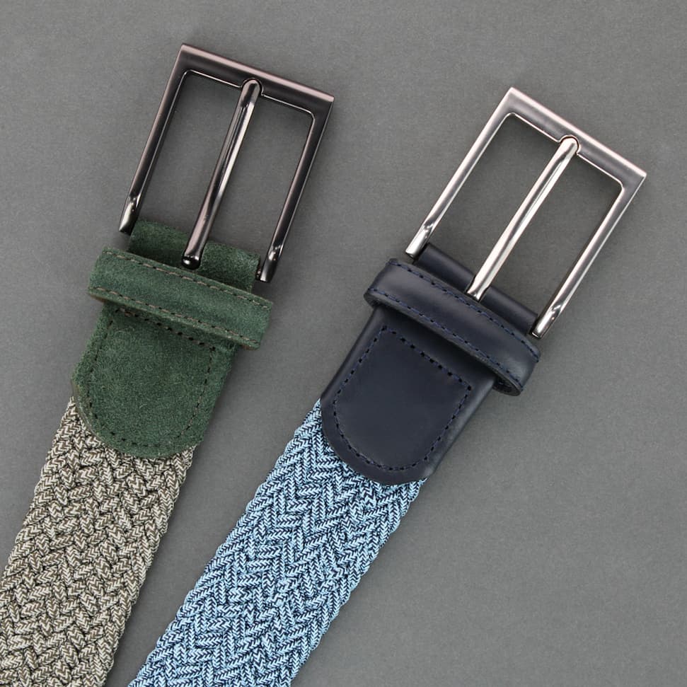 2 Madden Marble Weave 35mm Golf Stetch Belts