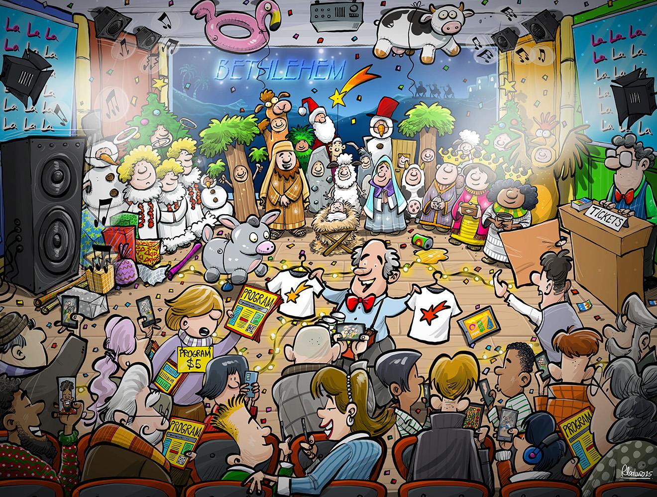 Image of Djigsaw Vu  at the School Nativity Play 2 x 1000 Piece Jigsaw Set
