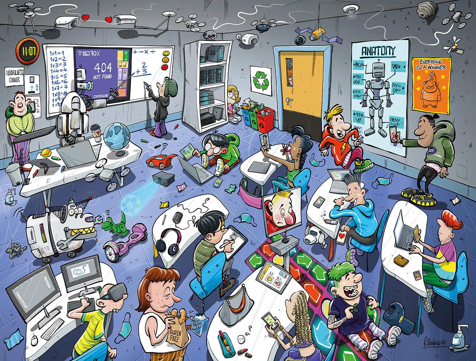 Image of Djigsaw Vu In the Classroom 2 x  1000 Piece Jigsaw Puzzle Set