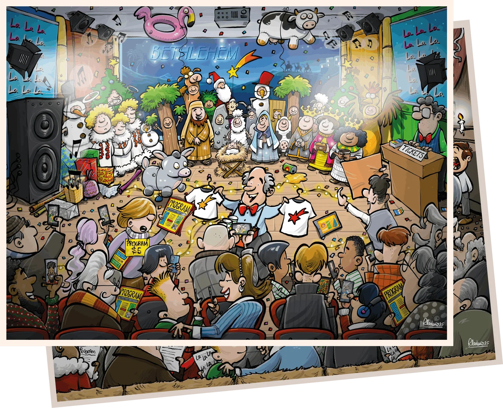 Image of Djigsaw Vu  at the School Nativity Play 2 x 1000 Piece Jigsaw Set