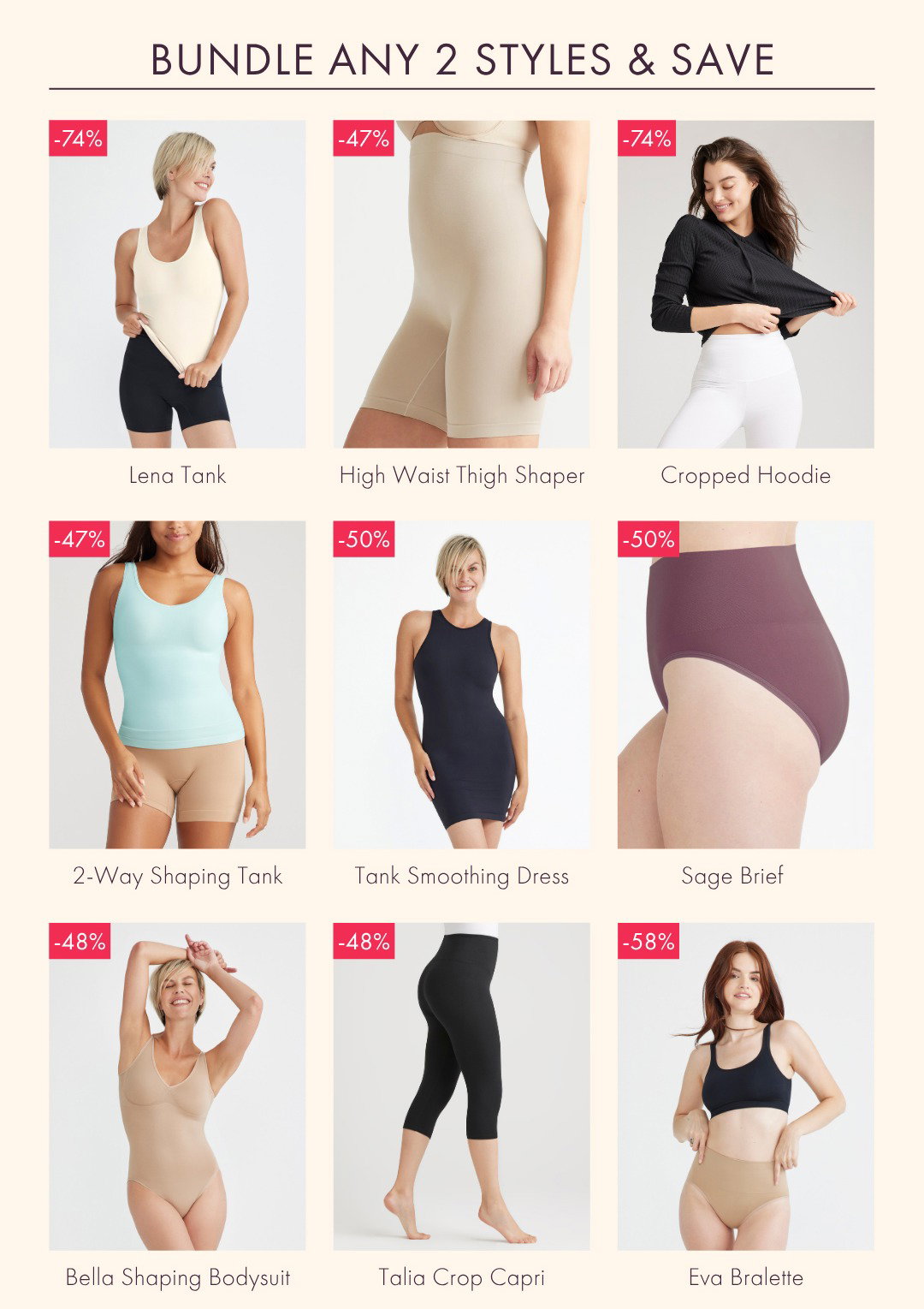 BUNDLE ANY 2 STYLES & SAVE