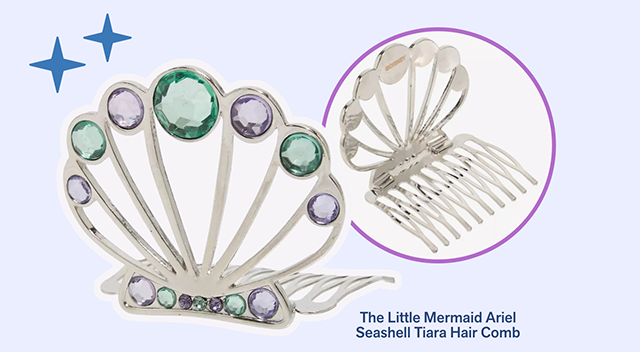 The Little Mermaid Ariel Seashell Tiara Hair Comb
